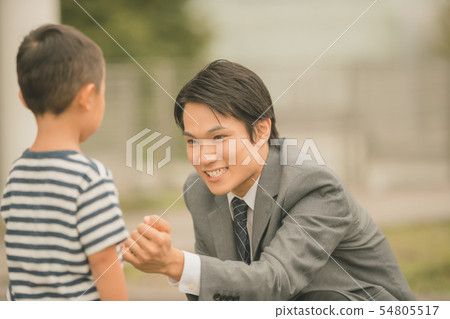 爸爸 父親 兒童 54805517