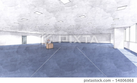 Office alone illustration style CG3 Office alone illustration style CG3 54806868