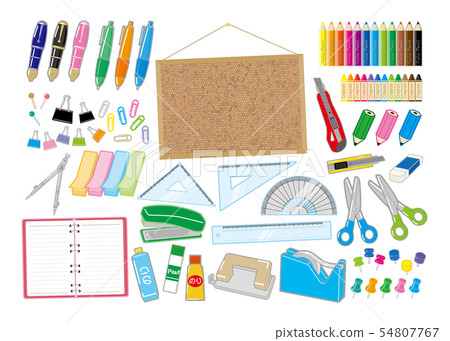 Stationery illustration set Stationery illustration set 54807767