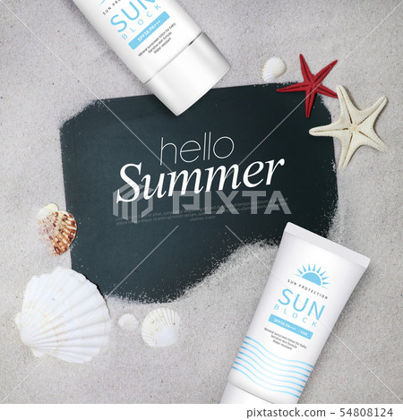 Illustration, summer, sun 54808124