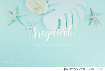 Illustration, palm trees, summer 54808134