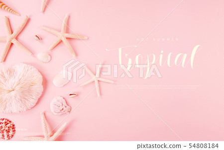 Illustration, palm trees, summer 54808184