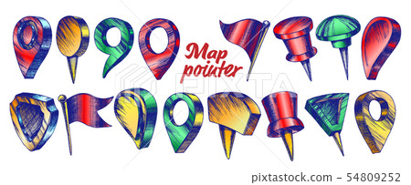 Color Collection Of Different Map Pointer Set Vector Color Collection Of Different Map Pointer Set Vector 54809252