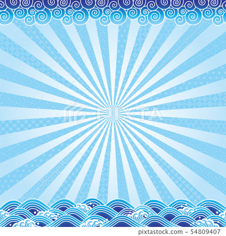 Light blue radial summer gift summer festival image 54809407