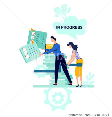 In progress business concept vector illustration In progress business concept vector illustration 54810071