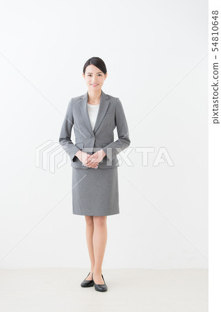 20s women gray suit 54810648