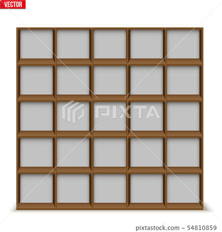 Empty rack with shelves or bookshelf 54810859