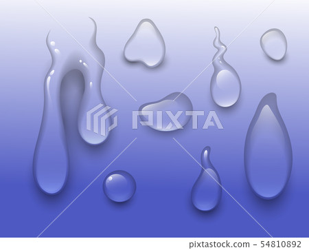 Realistic water splash drops liquid raindrop 3d realistic wave blue illustration Realistic water splash drops liquid raindrop 3d realistic wave blue illustration 54810892