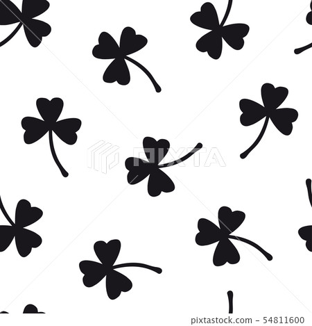 Clover seamless pattern with three leaf - Stock Illustration [54811600 ...