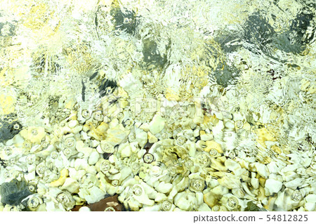 Waves spreading on the fountain floor 54812825