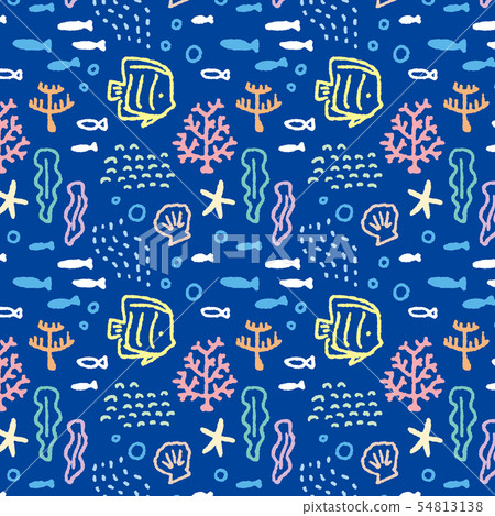 Sea Creatures Pattern 2 54813138