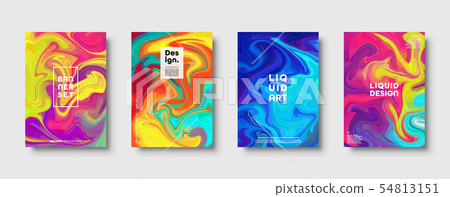 Colorful abstract geometric background. Liquid dynamic gradient waves. Fluid marble texture. Modern Colorful abstract geometric background. Liquid dynamic gradient waves. Fluid marble texture. Modern 54813151
