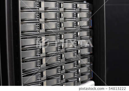 Hard Drives Stack In SAN At Datacenter Hard Drives Stack In SAN At Datacenter 54813222
