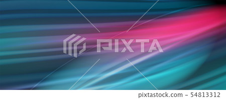 Modern rainbow liquid color flow colorful poster. Wave Liquid shape in black color background Modern rainbow liquid color flow colorful poster. Wave Liquid shape in black color background 54813312