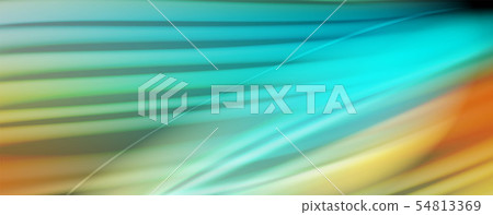 Flowing liquid colors - modern colorful flow poster. Wave liquid shapes. Art design for your design 54813369