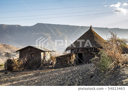 landscape in the highlands of Lalibela, Ethiopia 54813463