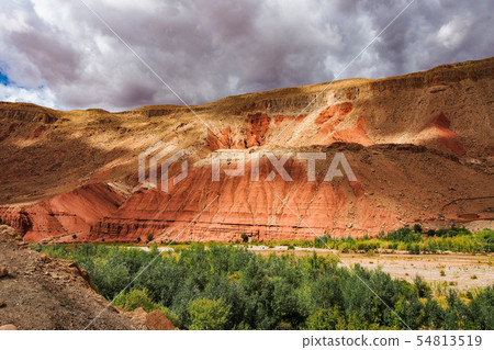 the beautiful Rose Valley - Vallee des Roses, near Ouarzazate, Morocco 54813519