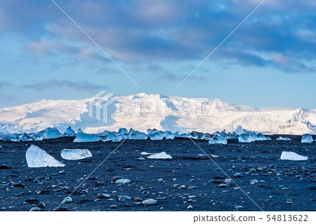 Iceberg at Diamond Beach Joekulsarlon in Iceland, Europe 54813622