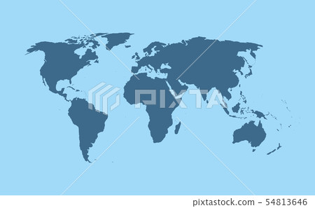World map vector template, worldwide info graphic 54813646