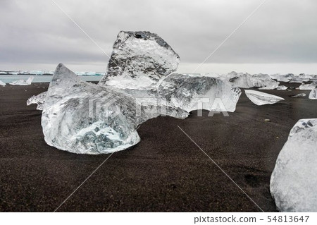 Iceberg at Diamond Beach Joekulsarlon in Iceland, Europe 54813647