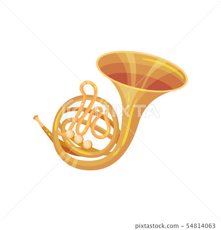 Copper Horn. Vector illustration on white background. 54814063