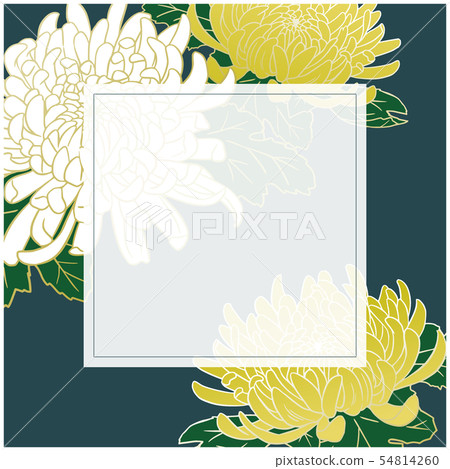 Japanese pattern material-Japanese style design frame of chrysanthemum 54814260