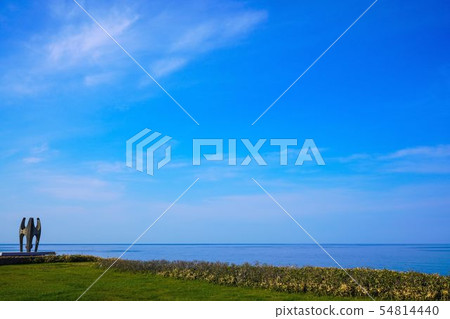 Okhotsk Sea Soya-gun, Saru-gun village seen from Road Station Sarupetsu Park 54814440