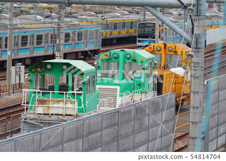 Track maintenance vehicles staying at Mitaka Vehicle Center Track maintenance vehicles staying at Mitaka Vehicle Center 54814704