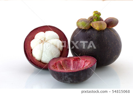 Mangosteen fruit isolated on white background Mangosteen fruit isolated on white background 54815068