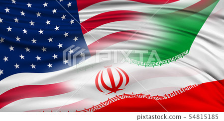 Usa iran flag background Usa iran flag background 54815185