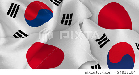日本韓國國旗背景 插圖素材 圖庫