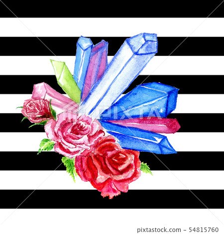 Rock crystals on black stripes 54815760