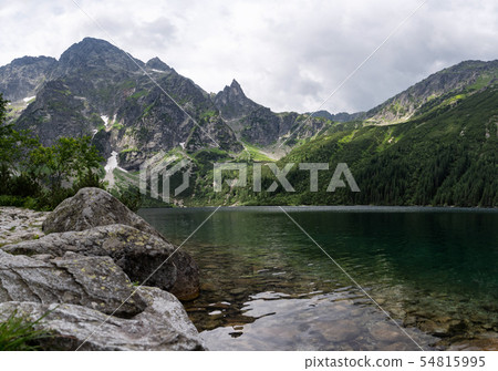 Small Mountains Lake Morskie Oko. Tatra National Small Mountains Lake Morskie Oko. Tatra National 54815995