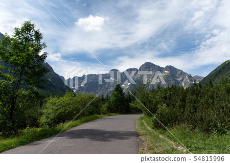 Road in the mountains. Tatra National Park, Road in the mountains. Tatra National Park, 54815996