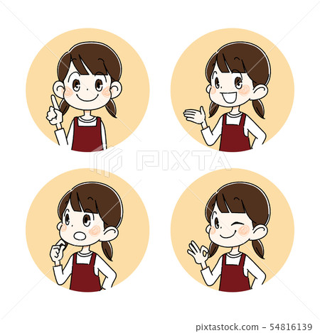 圖標集的女孩 54816139