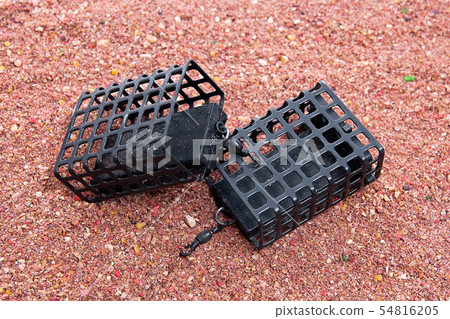 Dry feed for carp fishing as background. Different 54816205