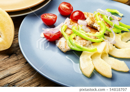 Salad with chicken and vegetables Salad with chicken and vegetables 54818707