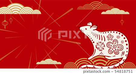2020 rat happy new year vector background, chinese banner concept. Copy space. Isolated greeting 2020 rat happy new year vector background, chinese banner concept. Copy space. Isolated greeting 54818751
