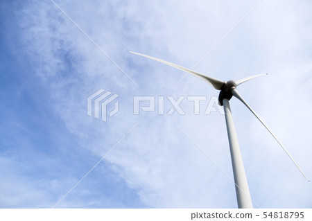 景觀建築照片風力小鎮秋田風吹向藍天風由於環境問題創造力量 54818795