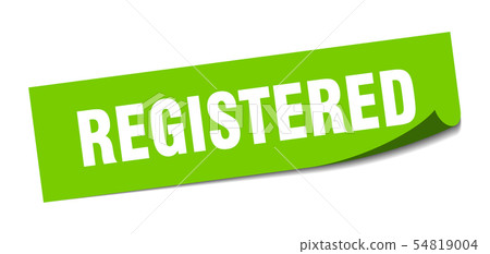 registered sticker. registered square isolated-插圖素材 [54819004] - PIXTA圖庫