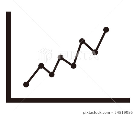 Icon line up graph line graph stock chart - Stock Illustration ...