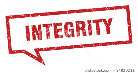 integrity sign. integrity square speech bubble. 54820211
