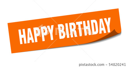 happy birthday sticker. happy birthday square - Stock Illustration ...