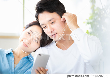Couple couple smartphone earphone 54820292