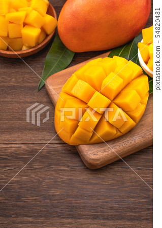 Fresh mango cubes Mango cut Mango Fresh mango cubes Mango cut Mango 54820481