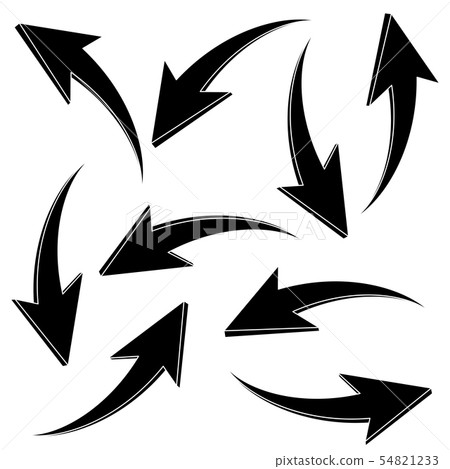 Black arrows. Web icons silhouette Black arrows. Web icons silhouette 54821233