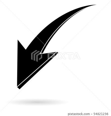 Black arrow. Flat icon 54821236