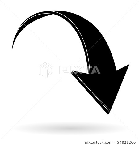 Black arrow. Flat icon Black arrow. Flat icon 54821260