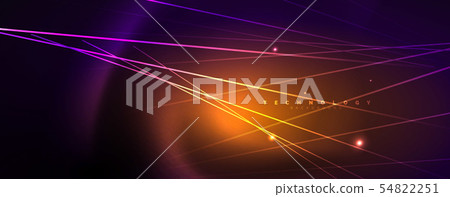 Color light with lines, outer space background, bright rays Color light with lines, outer space background, bright rays 54822251