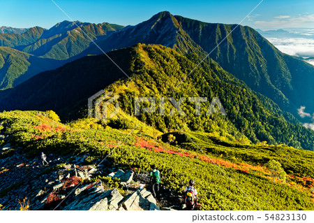 Shonen dake，從Choga dake ridge line看到的Oonake dake 54823130